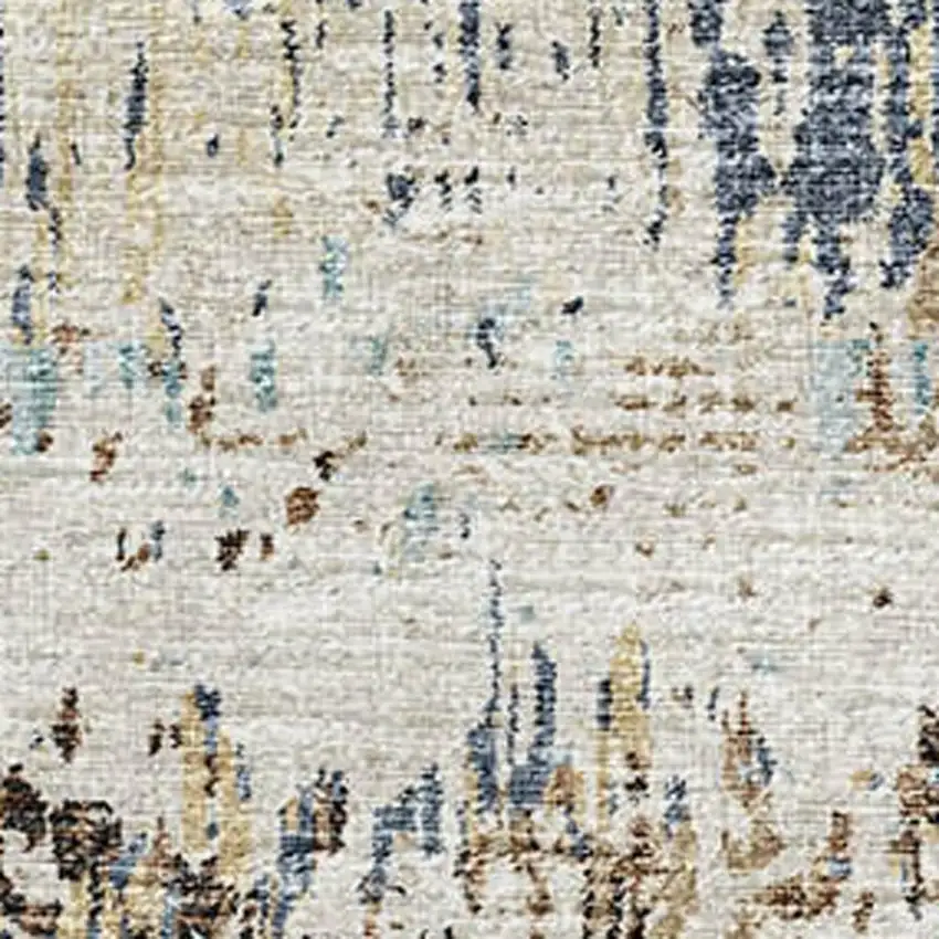 Midnight Ivory And Beige Abstract Washable Indoor Outdoor Area Rug Photo 6