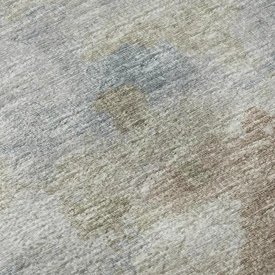 Midnight Ivory And Coffee Abstract Washable Indoor Outdoor Area Rug Photo 8