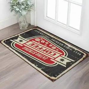 Photo of Midnight Red And Ivory Geometric Washable Area Rug With UV Protection
