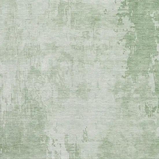 Mint Green And Beige Abstract Washable Area Rug With UV Protection Photo 2