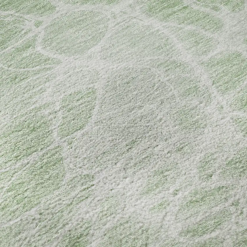 Mint Green And Ivory Abstract Washable Area Rug With UV Protection Photo 9