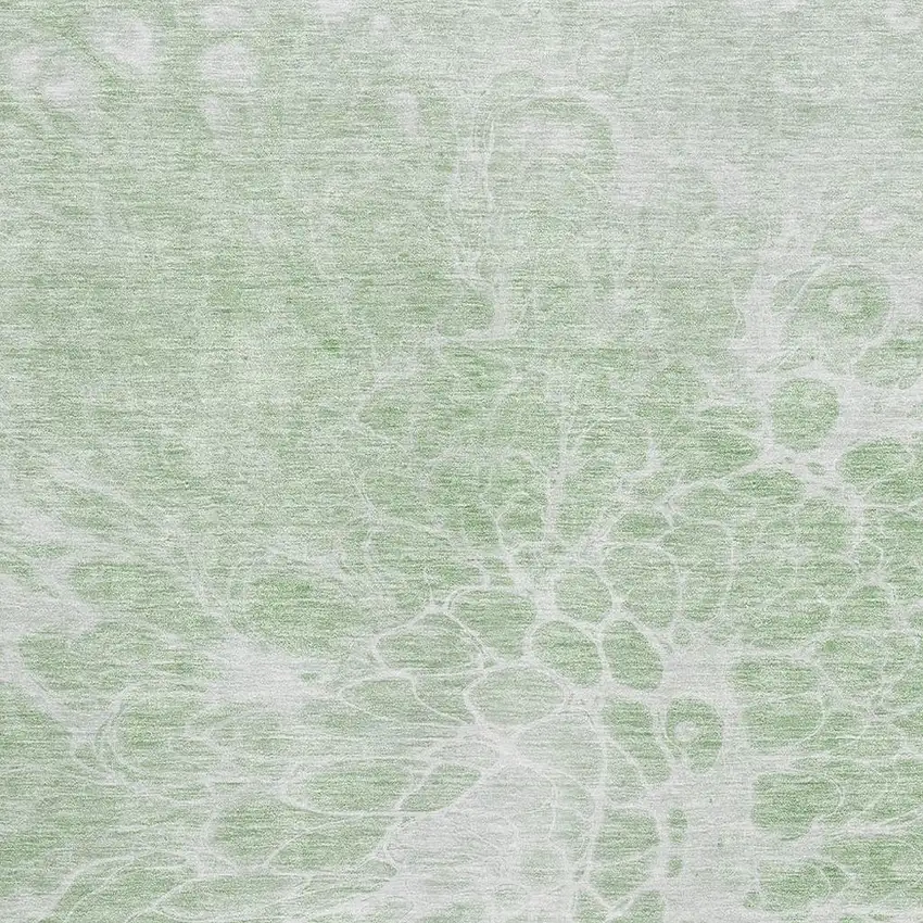 Mint Green And Ivory Abstract Washable Area Rug With UV Protection Photo 3