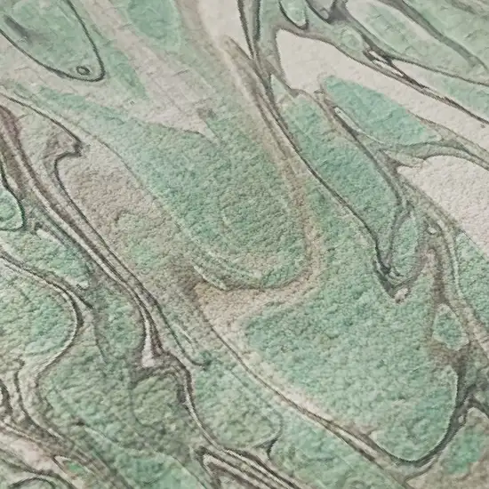 Mint Green And Ivory Abstract Washable Indoor Outdoor Area Rug Photo 7