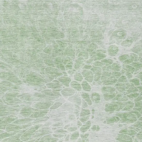 Mint Green And Ivory Abstract Washable Indoor Outdoor Area Rug Photo 5
