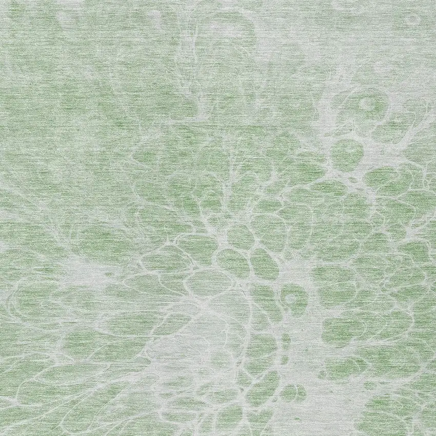 Mint Green And Ivory Abstract Washable Indoor Outdoor Area Rug Photo 5