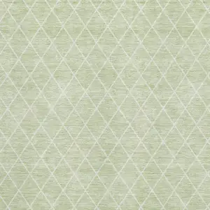 Photo of Mint Green And Ivory Geometric Washable Area Rug With UV Protection