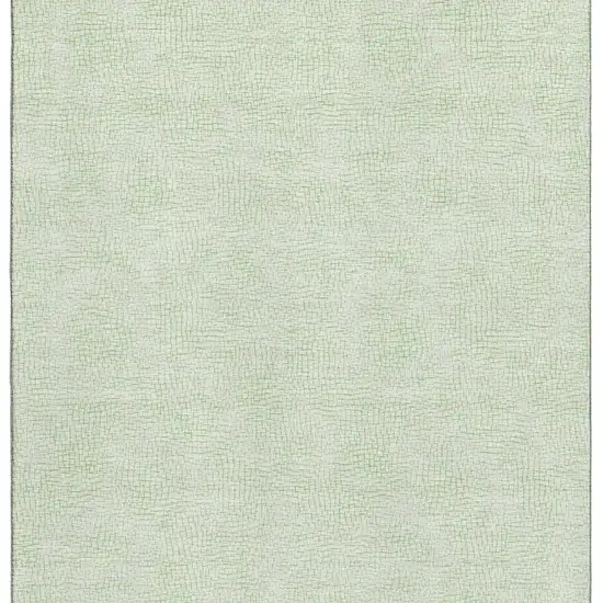Mint Green And Ivory Geometric Washable Area Rug With UV Protection Photo 3