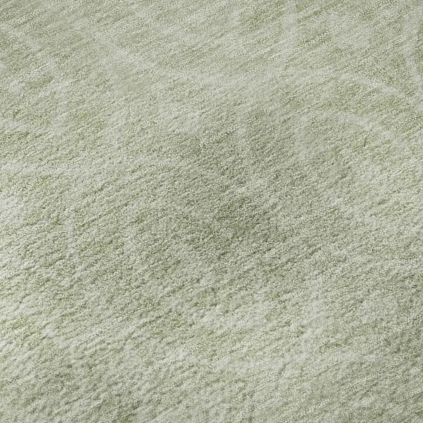 Mint Green And Ivory Geometric Washable Area Rug With UV Protection Photo 9