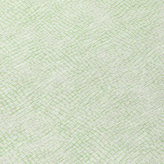 Mint Green And Ivory Geometric Washable Indoor Outdoor Area Rug Photo 8