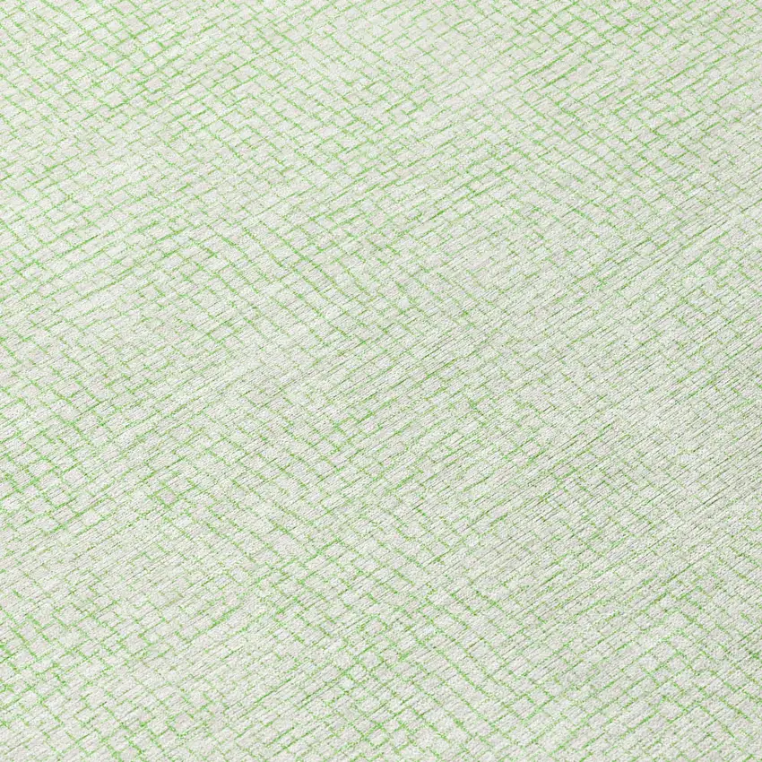 Mint Green And Ivory Geometric Washable Indoor Outdoor Area Rug Photo 8