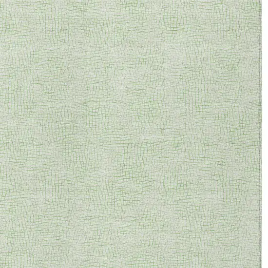 Mint Green And Ivory Geometric Washable Indoor Outdoor Area Rug Photo 5