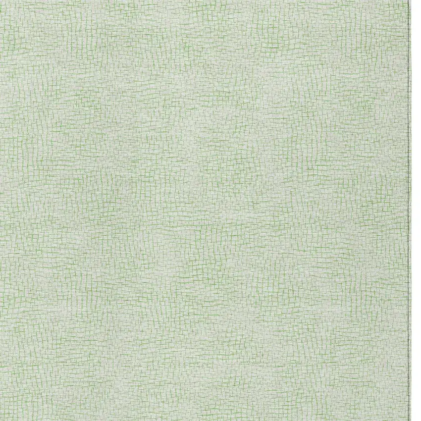 Mint Green And Ivory Geometric Washable Indoor Outdoor Area Rug Photo 5