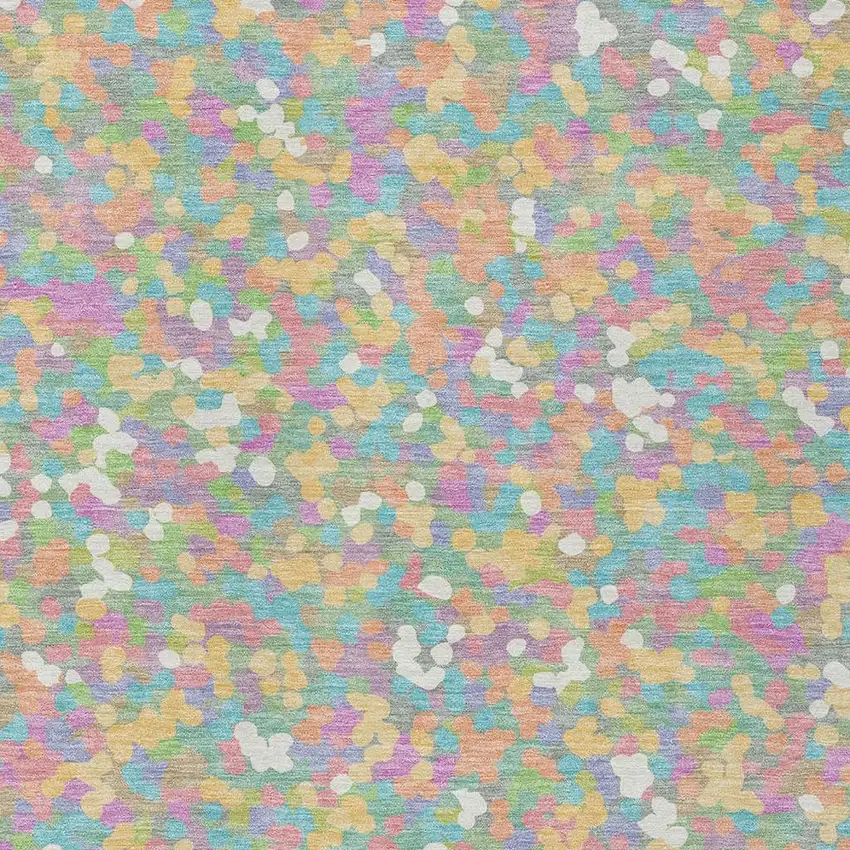 Mint Green And Ivory Geometric Washable Indoor Outdoor Area Rug Photo 2