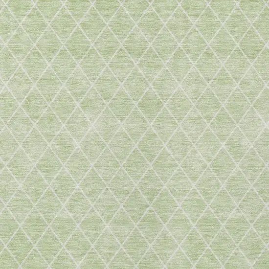 Mint Green And Ivory Geometric Washable Indoor Outdoor Area Rug Photo 5