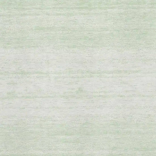 Mint Green And Ivory Striped Washable Area Rug With UV Protection Photo 3