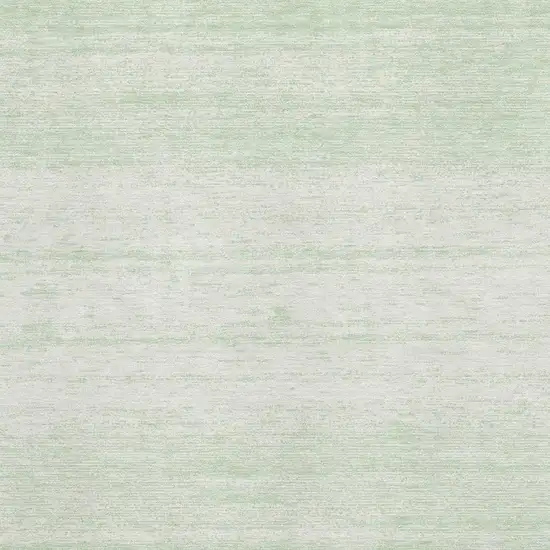 Mint Green And Ivory Striped Washable Area Rug With UV Protection Photo 3