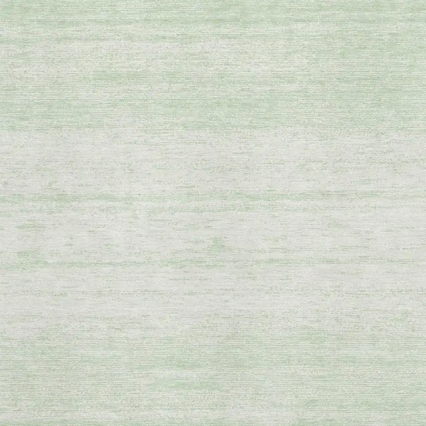 Mint Green And Ivory Striped Washable Area Rug With UV Protection Photo 3