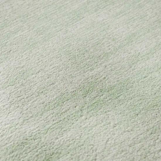 Mint Green And Ivory Striped Washable Area Rug With UV Protection Photo 8