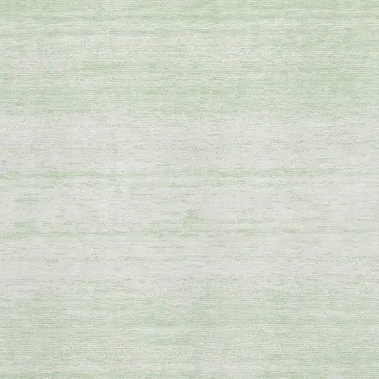 Mint Green And Ivory Striped Washable Area Rug With UV Protection Photo 3