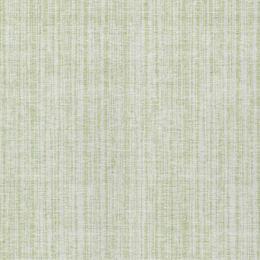 Mint Green And Ivory Striped Washable Indoor Outdoor Area Rug Photo 4
