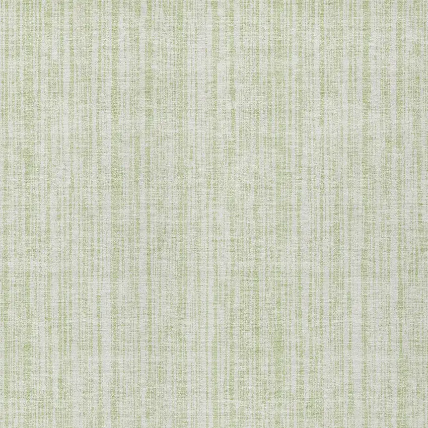 Mint Green And Ivory Striped Washable Indoor Outdoor Area Rug Photo 4
