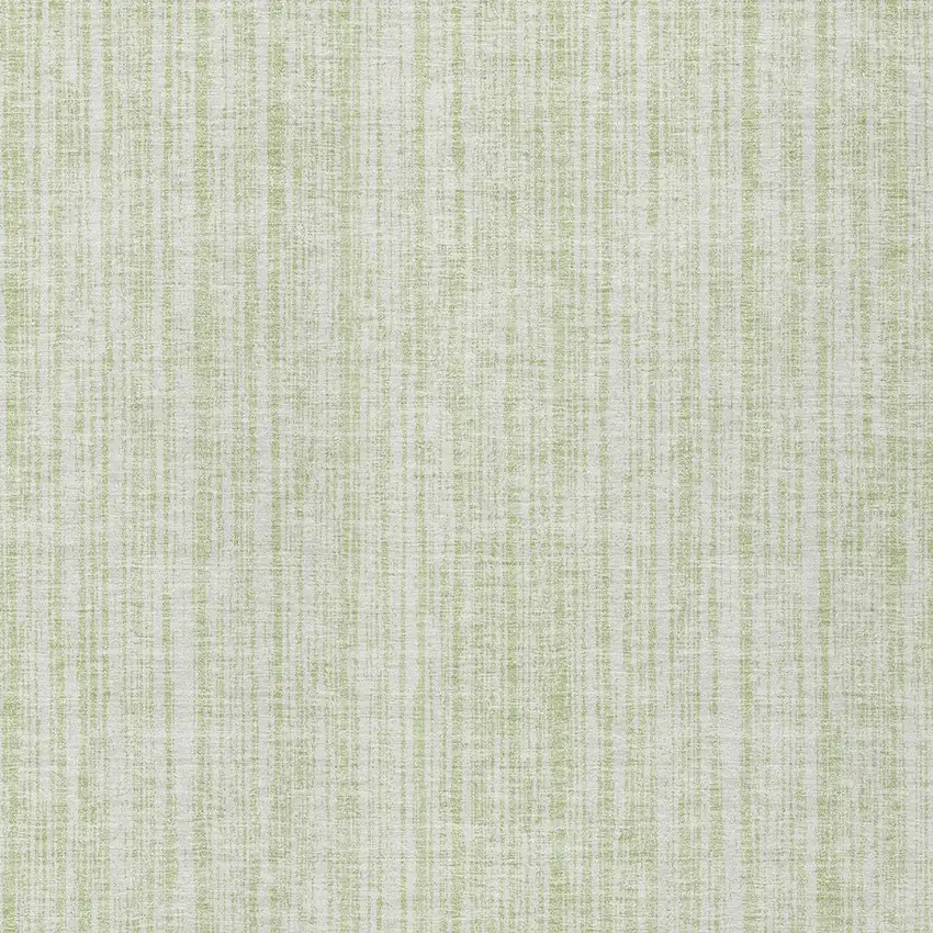 Mint Green And Ivory Striped Washable Indoor Outdoor Area Rug Photo 6