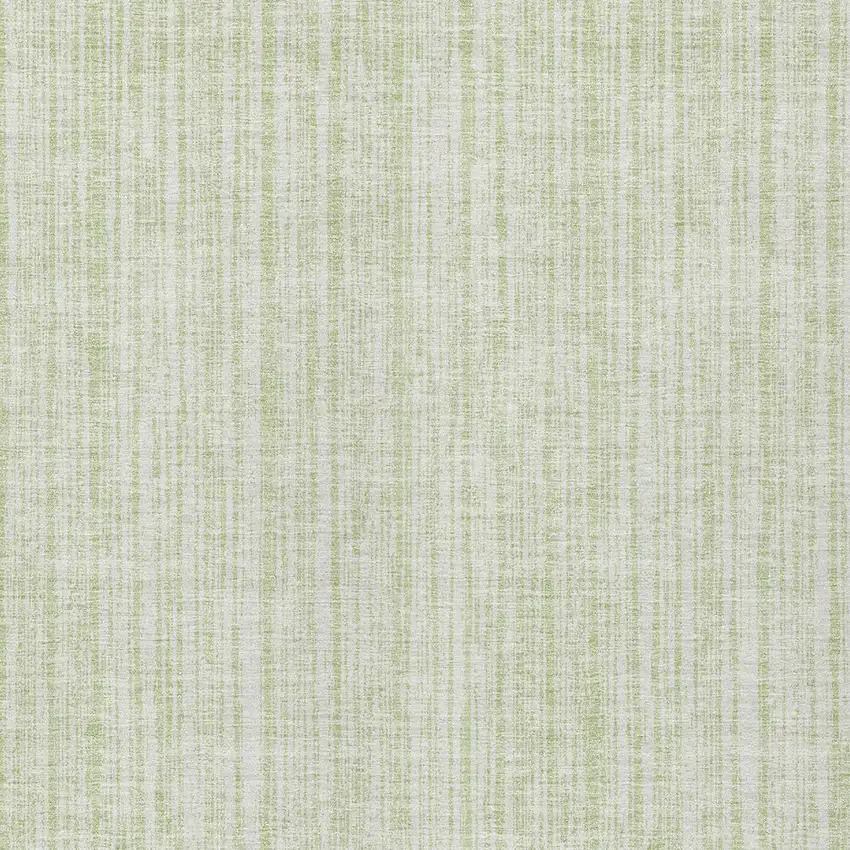 Mint Green And Ivory Striped Washable Indoor Outdoor Area Rug Photo 4