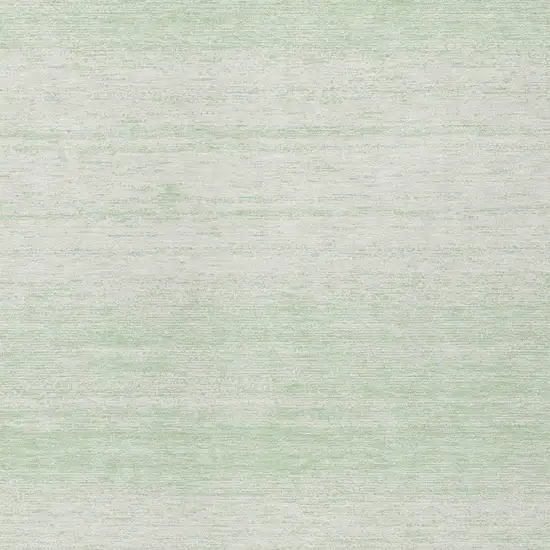 Mint Green And Ivory Striped Washable Indoor Outdoor Area Rug Photo 6