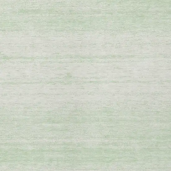 Mint Green And Ivory Striped Washable Indoor Outdoor Area Rug Photo 6