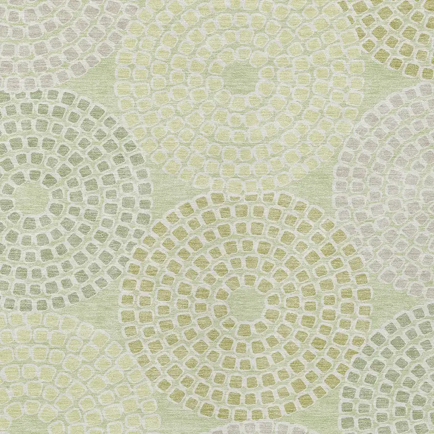 Mint Green And Light Purple Geometric Washable Indoor Outdoor Area Rug Photo 7