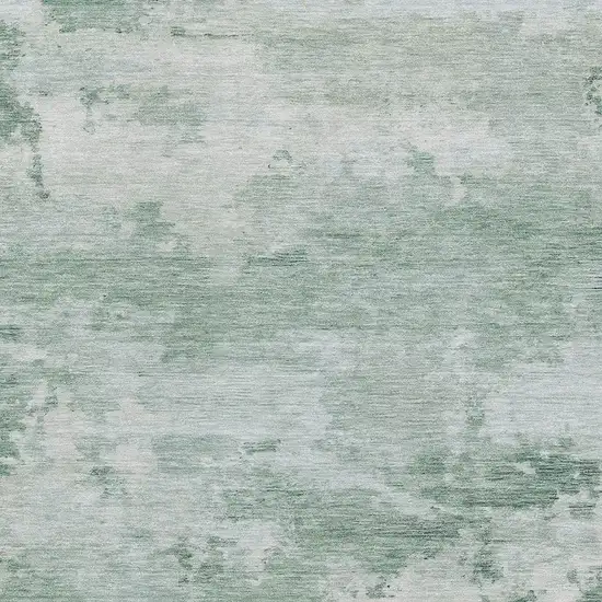 Mint Green And Pale Aqua Abstract Washable Area Rug With UV Protection Photo 3