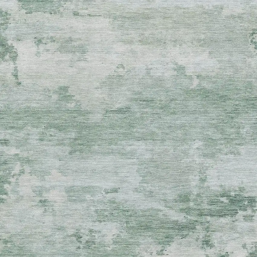 Mint Green And Pale Aqua Abstract Washable Area Rug With UV Protection Photo 3