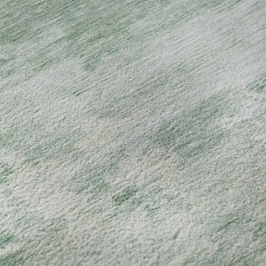 Mint Green And Pale Aqua Abstract Washable Area Rug With UV Protection Photo 8