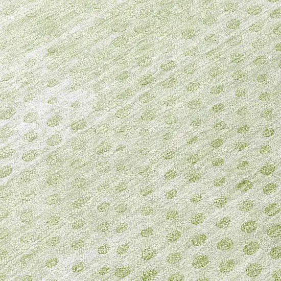 Mint Green Geometric Washable Non Skid Indoor Outdoor Area Rug Photo 8