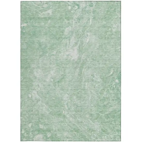 Mint Green Sage And Ivory Abstract Washable Indoor Outdoor Area Rug Photo 7