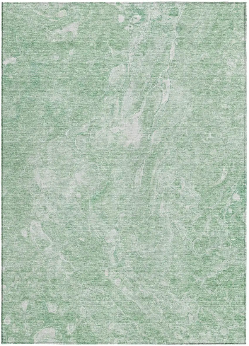Mint Green Sage And Ivory Abstract Washable Indoor Outdoor Area Rug Photo 7