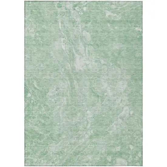 Mint Green Sage And Ivory Abstract Washable Indoor Outdoor Area Rug Photo 2