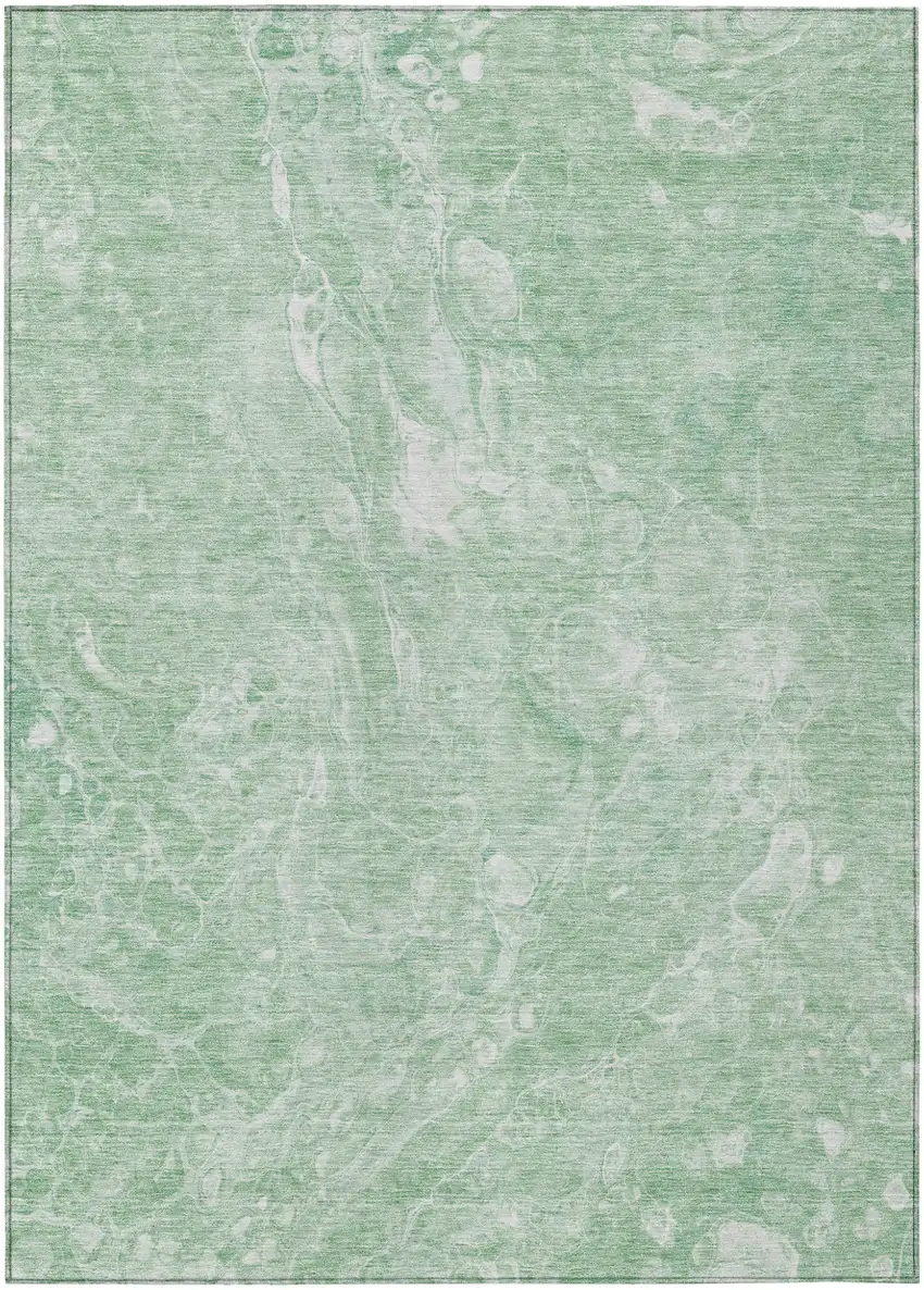 Mint Green Sage And Ivory Abstract Washable Indoor Outdoor Area Rug Photo 2