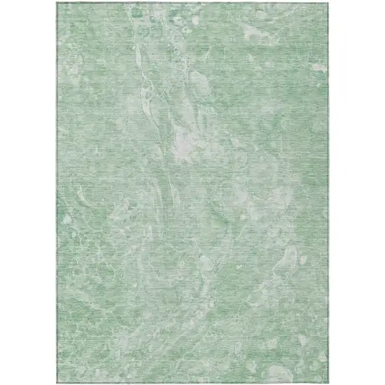 Mint Green Sage And Ivory Abstract Washable Indoor Outdoor Area Rug Photo 2