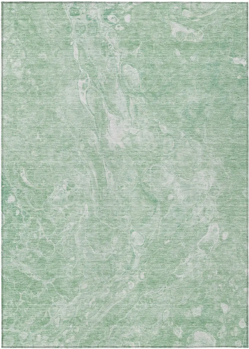 Mint Green Sage And Ivory Abstract Washable Indoor Outdoor Area Rug Photo 2