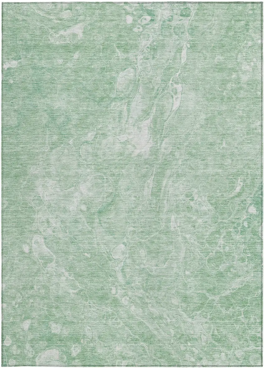 Mint Green Sage And Ivory Abstract Washable Indoor Outdoor Area Rug Photo 7