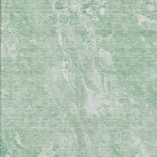 Mint Green Sage And Ivory Abstract Washable Indoor Outdoor Area Rug Photo 6