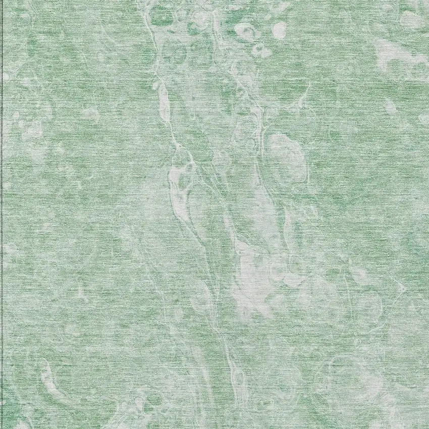 Mint Green Sage And Ivory Abstract Washable Indoor Outdoor Area Rug Photo 6
