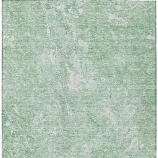 Mint Green Sage And Ivory Abstract Washable Indoor Outdoor Area Rug Photo 7