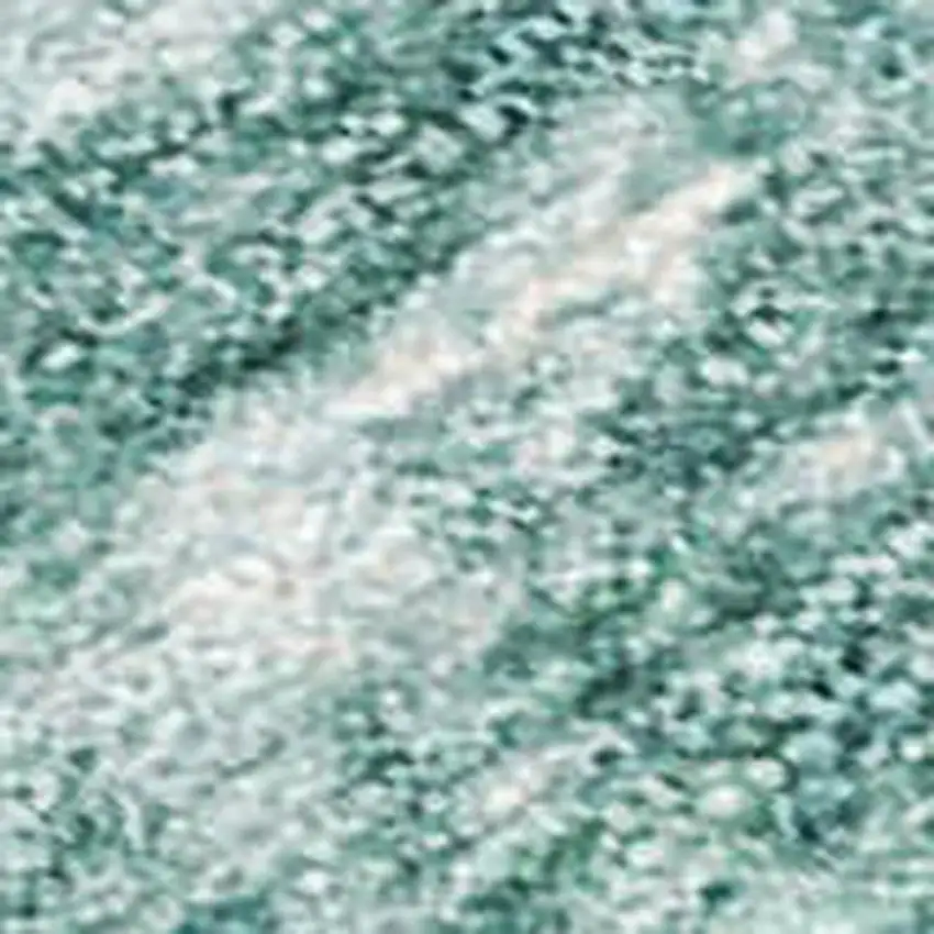 Mint Green Teal Blue And Ivory Abstract Washable Indoor Outdoor Area Rug Photo 2