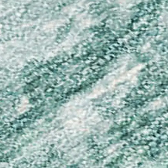 Mint Green Teal Blue And Ivory Abstract Washable Indoor Outdoor Area Rug Photo 3