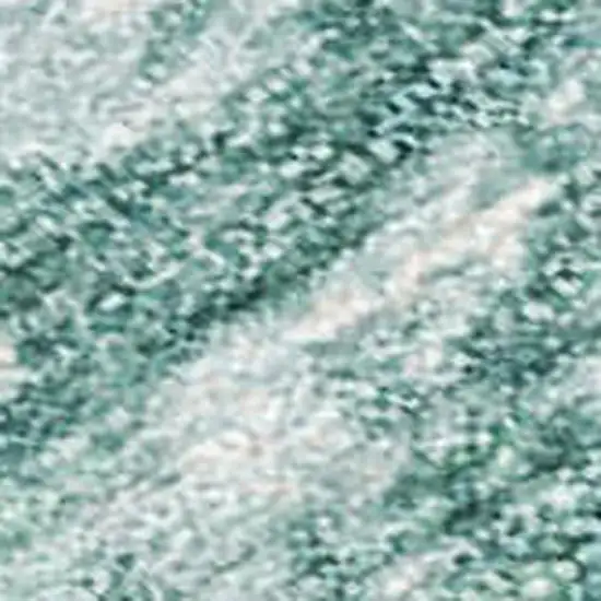 Mint Green Teal Blue And Ivory Abstract Washable Indoor Outdoor Area Rug Photo 2