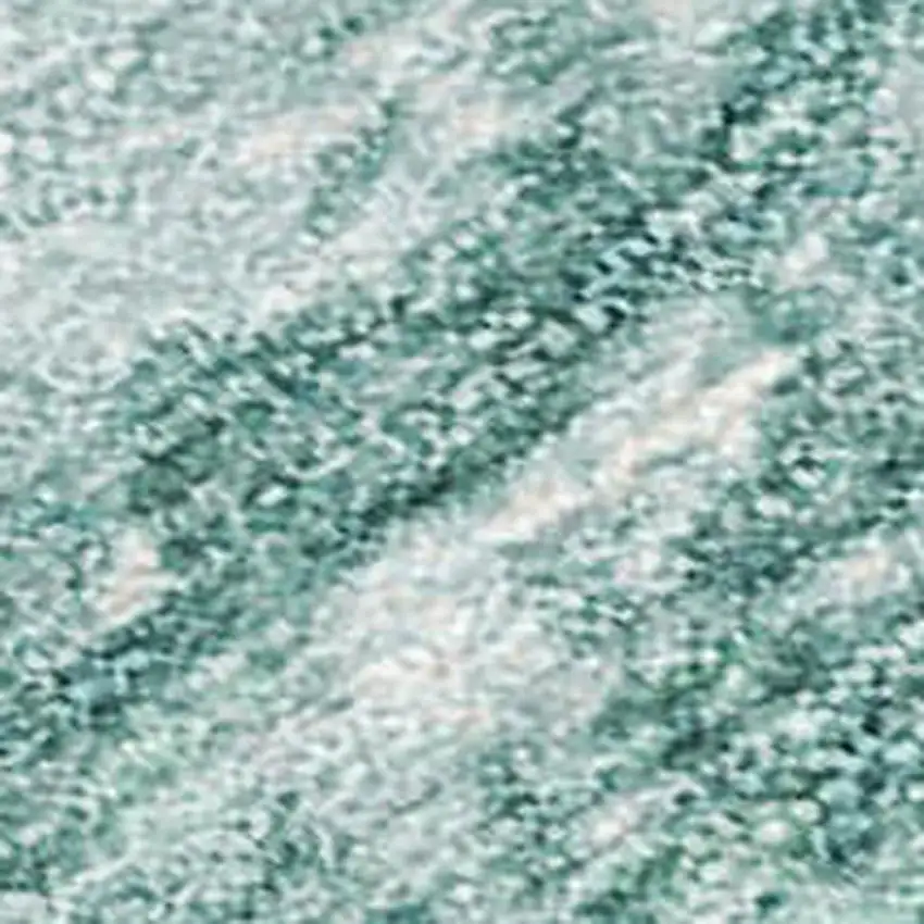 Mint Green Teal Blue And Ivory Abstract Washable Indoor Outdoor Area Rug Photo 2