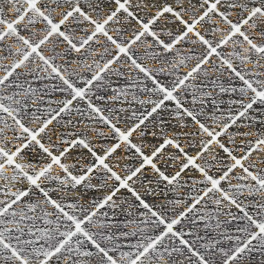 Mocha Geometric Abstract Diamonds Indoor Area Rug Photo 6