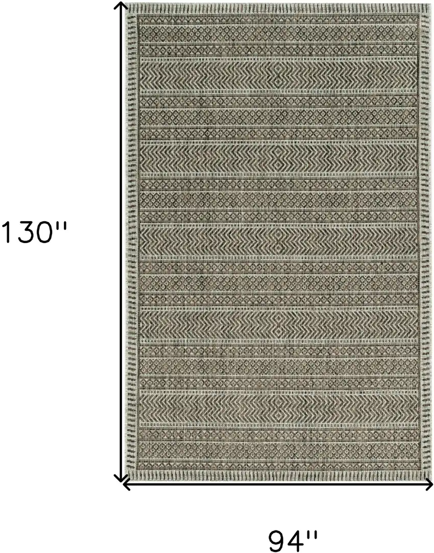 Brown And Ivory Geometric Area Rug Photo 3